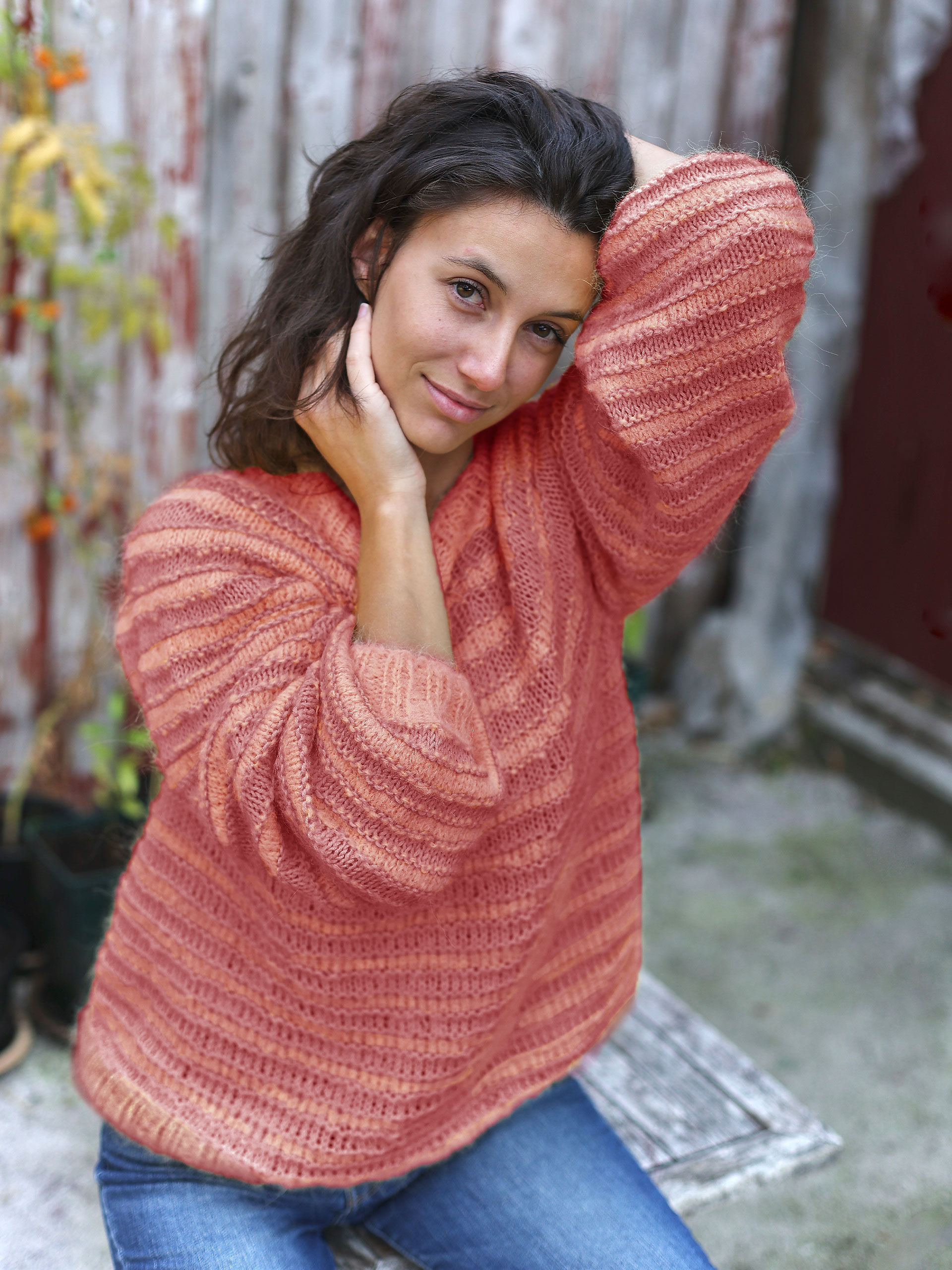 MELT Pullover Pfirsichrosa