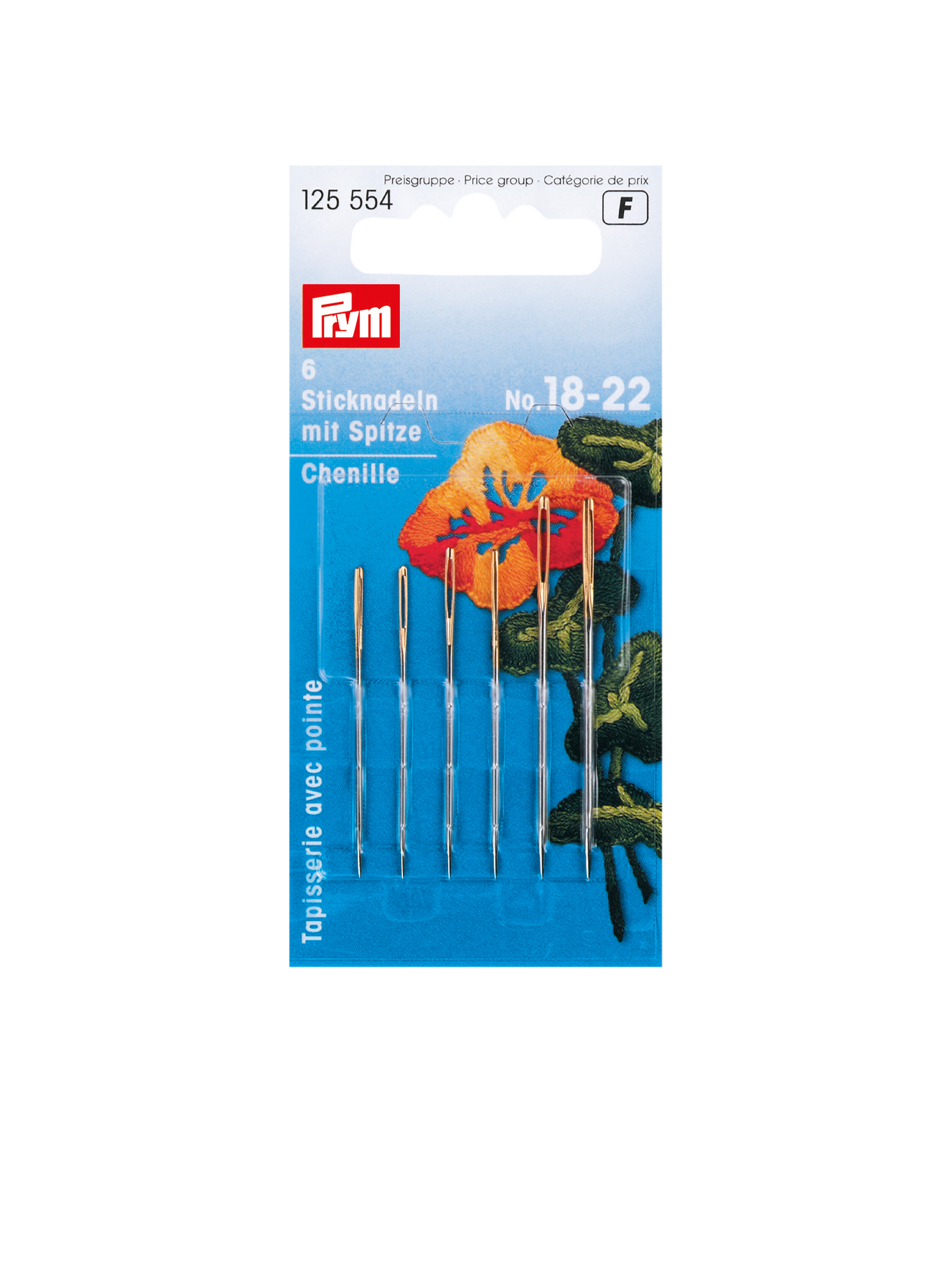 Prym - 6 Stück Sticknadeln - Spitze Nr. 18-22