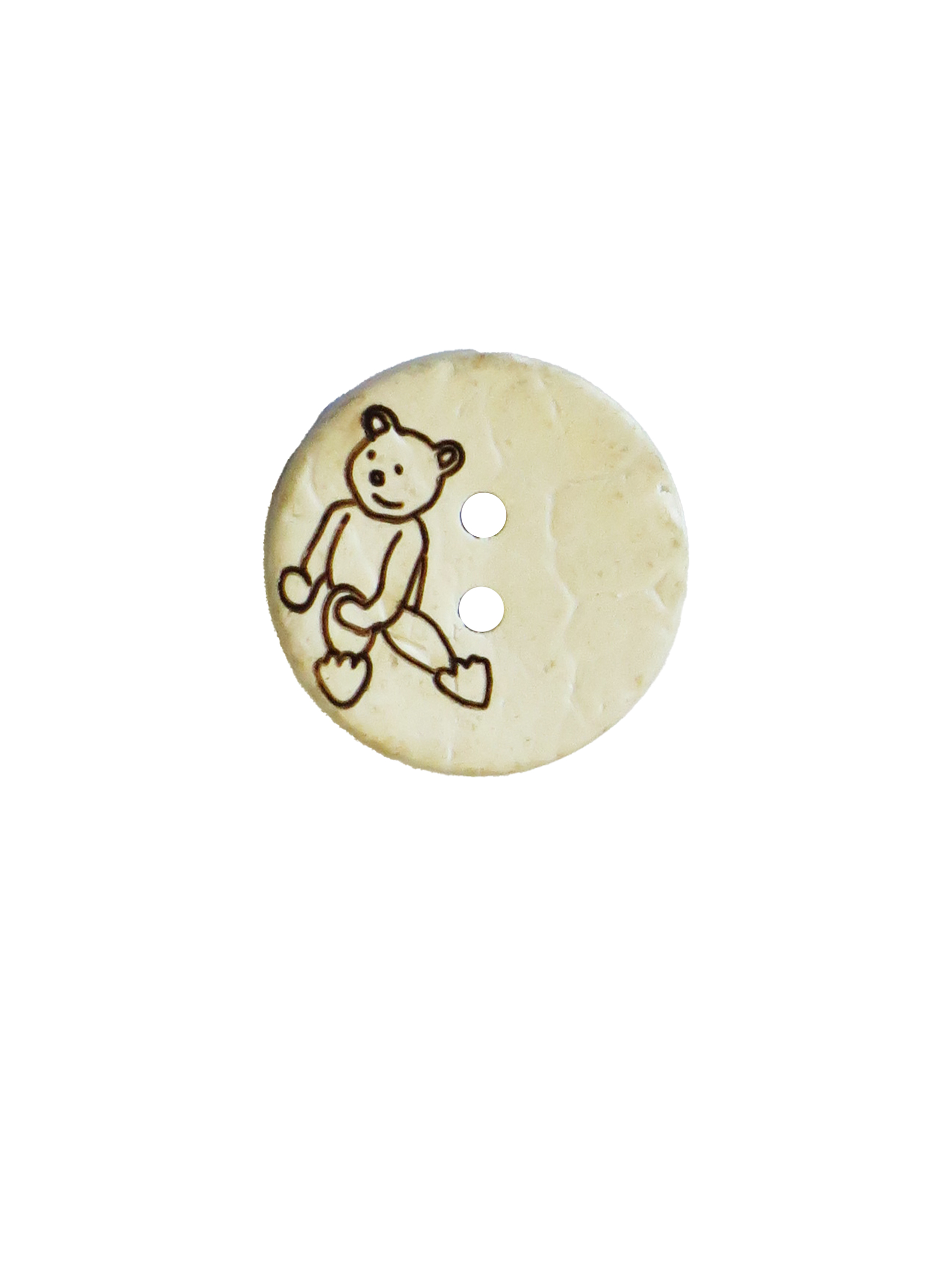 Kokosknopf mit Teddybär, 20mm
