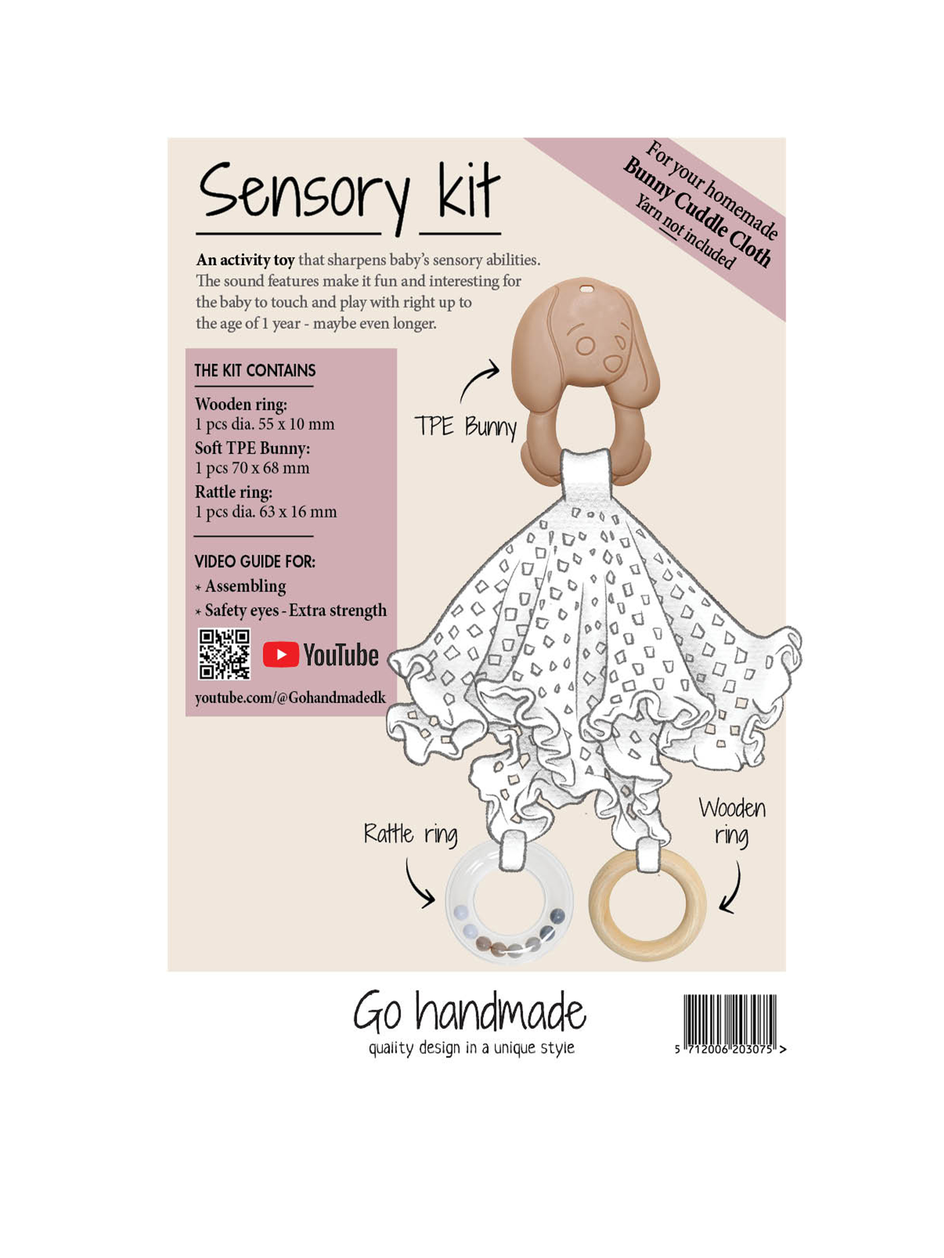 Sanse Kit – Kaninchen-Kuscheltuch