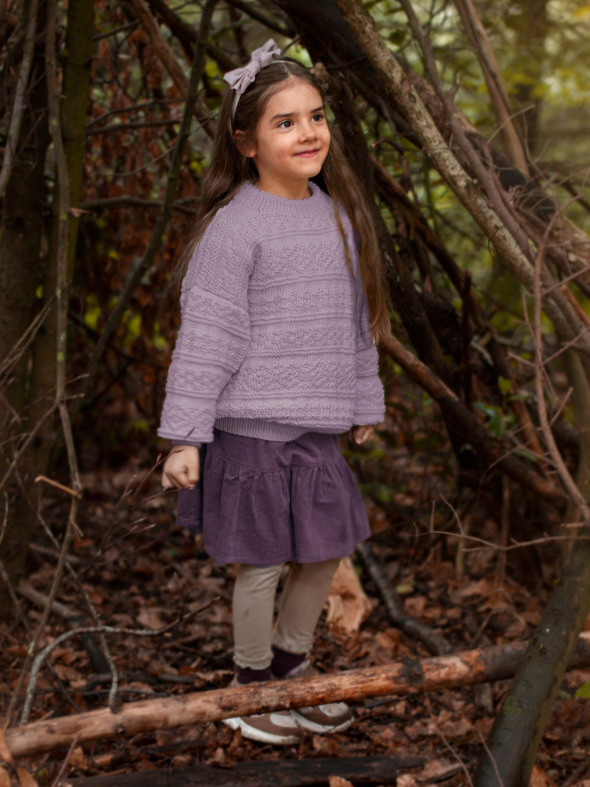 BILLIE Pullover Dusche grau-lila (Merinor)