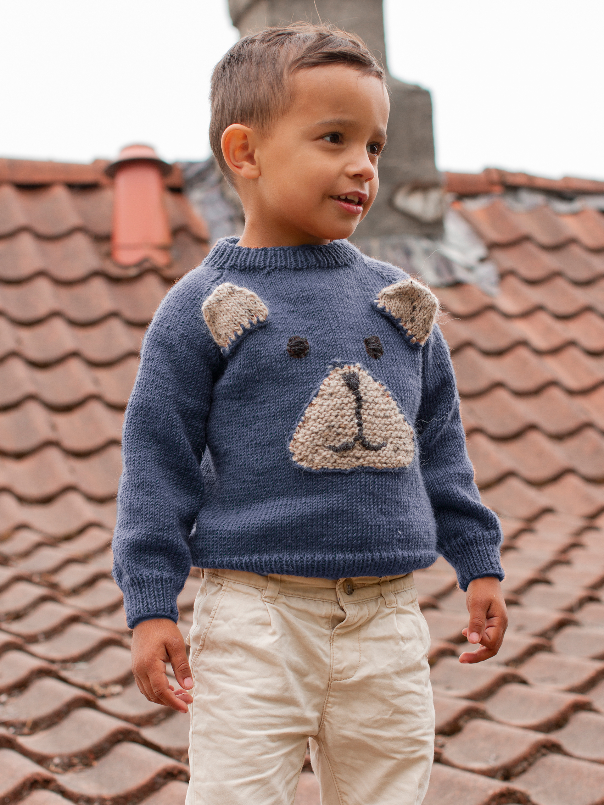 BJØRNAR Jeanspullover