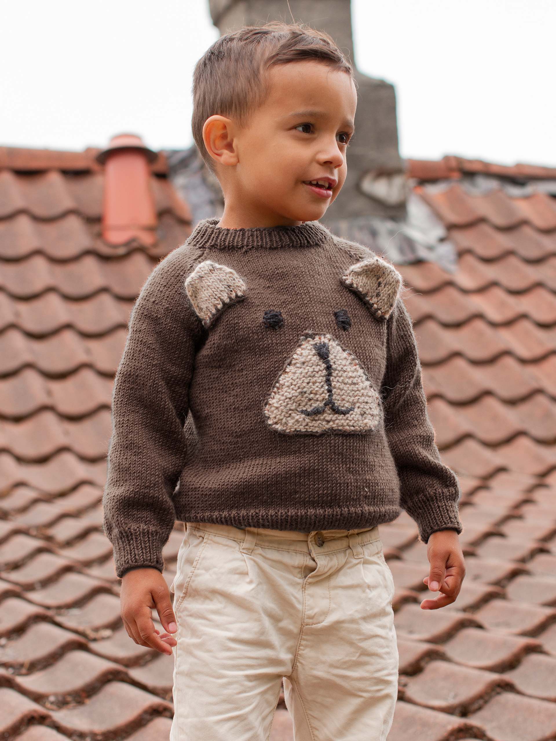 BJØRNAR Pullover braun meliert