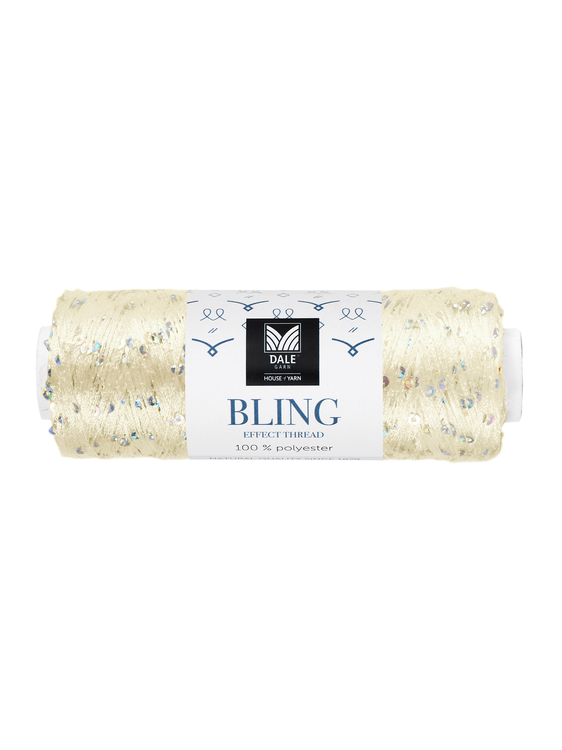 Garn mit Bling-Effekt – Offwhite