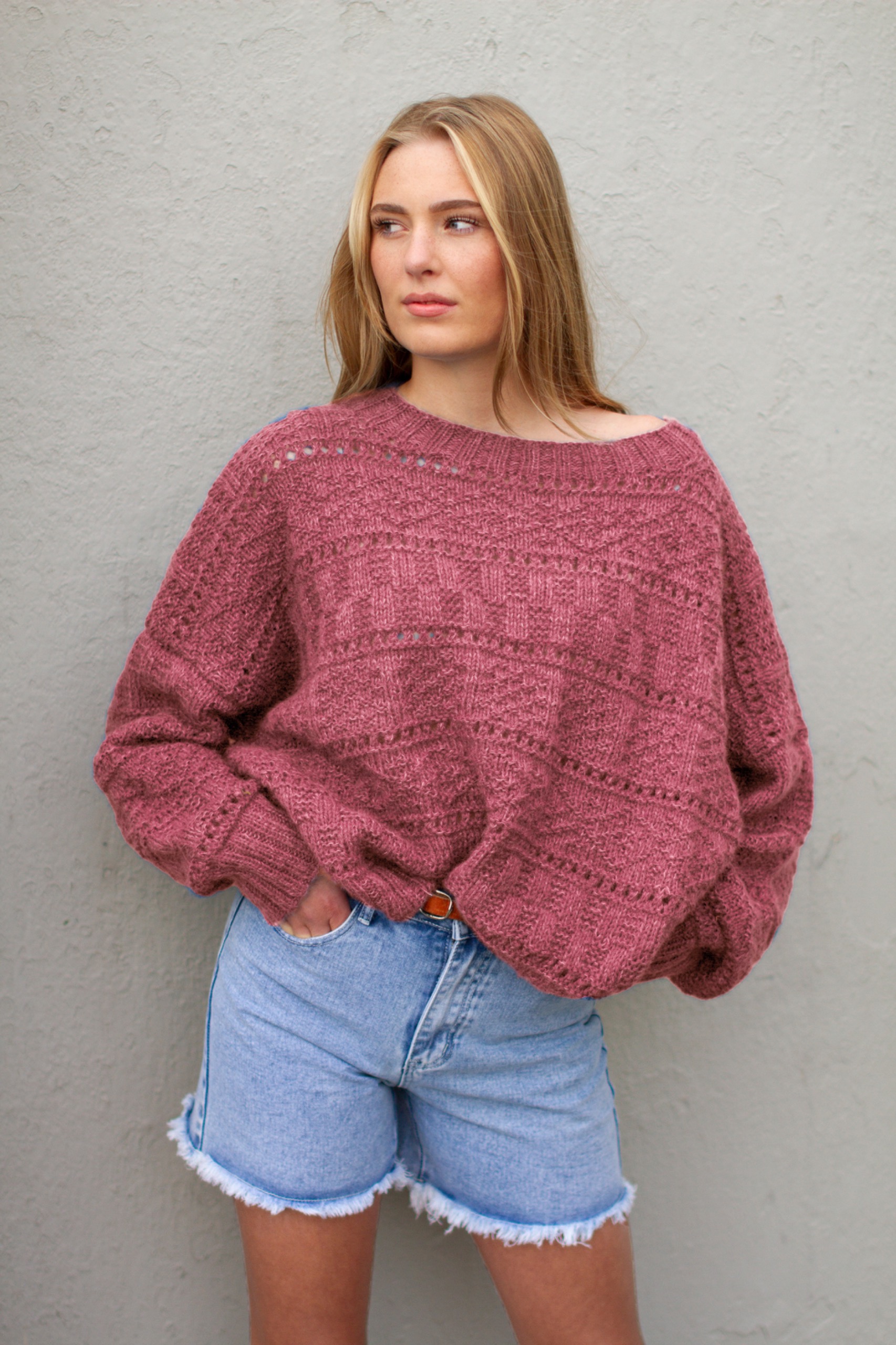 BROOKE Pullover braun rosa
