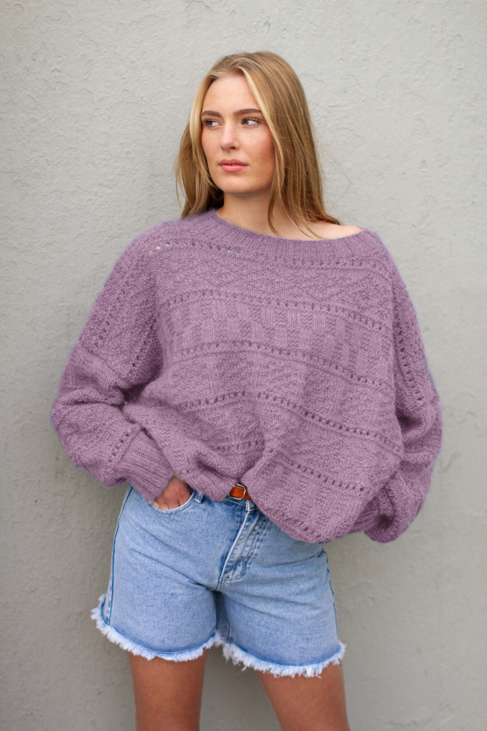 BROOKE Pullover staubiges Lila