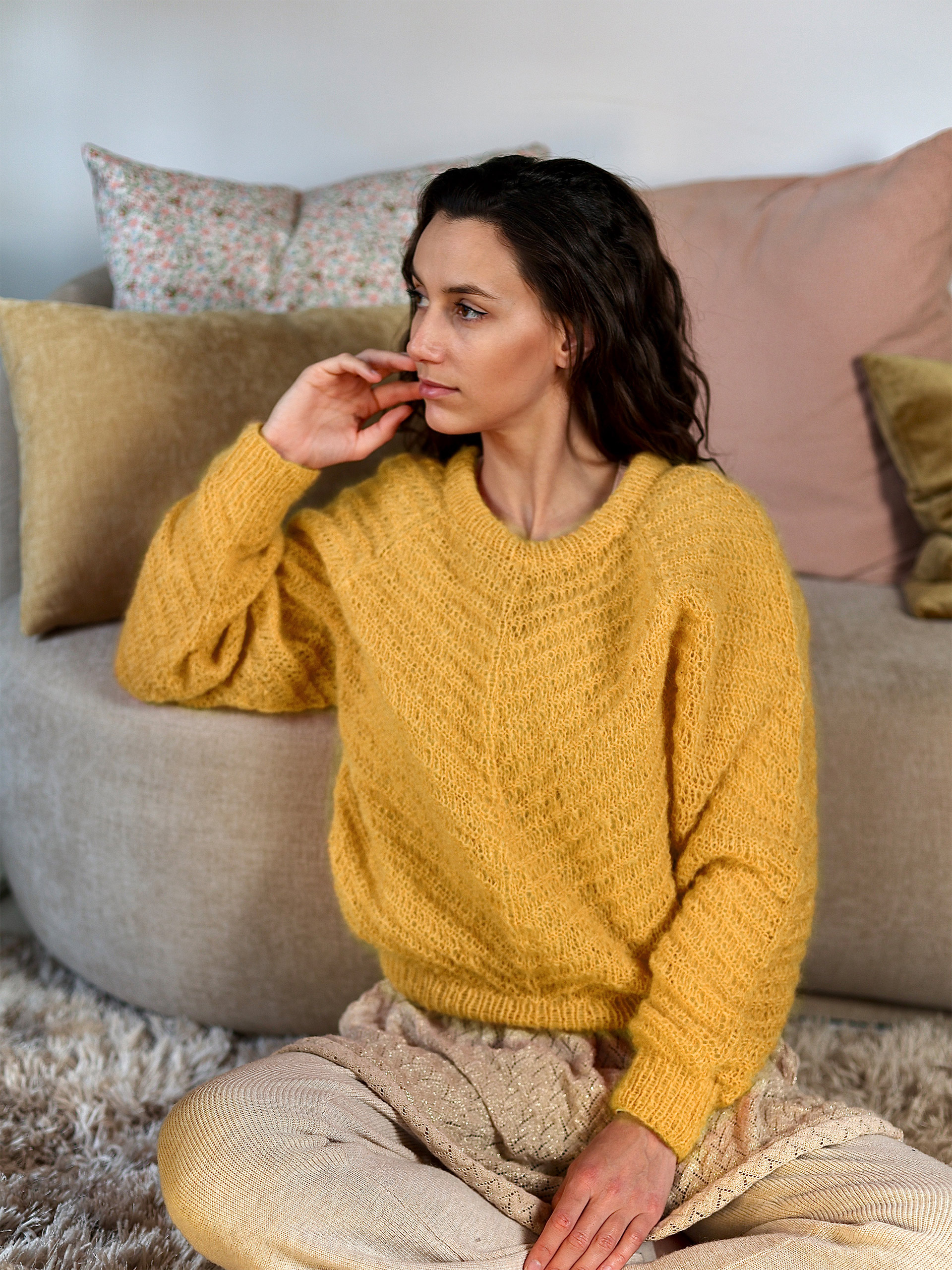 322S-12j MOWENA Pullover Gelb