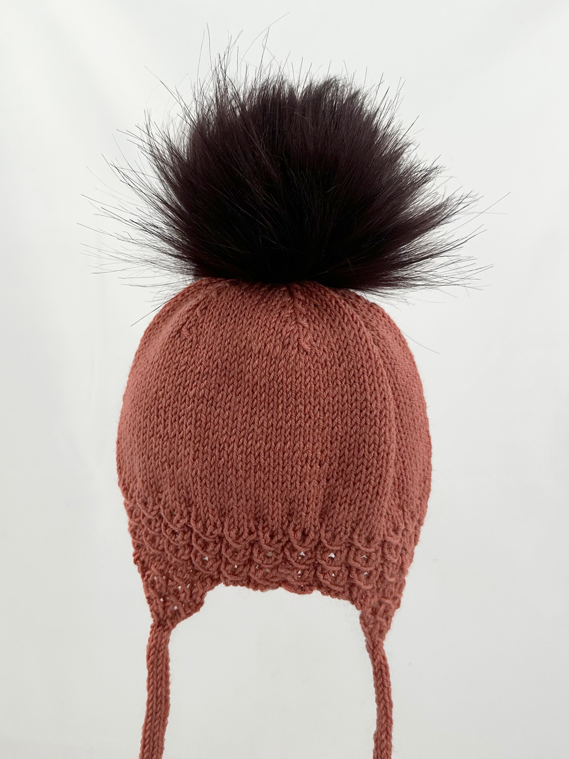 Pom-Pom-Acryl-Aubergine