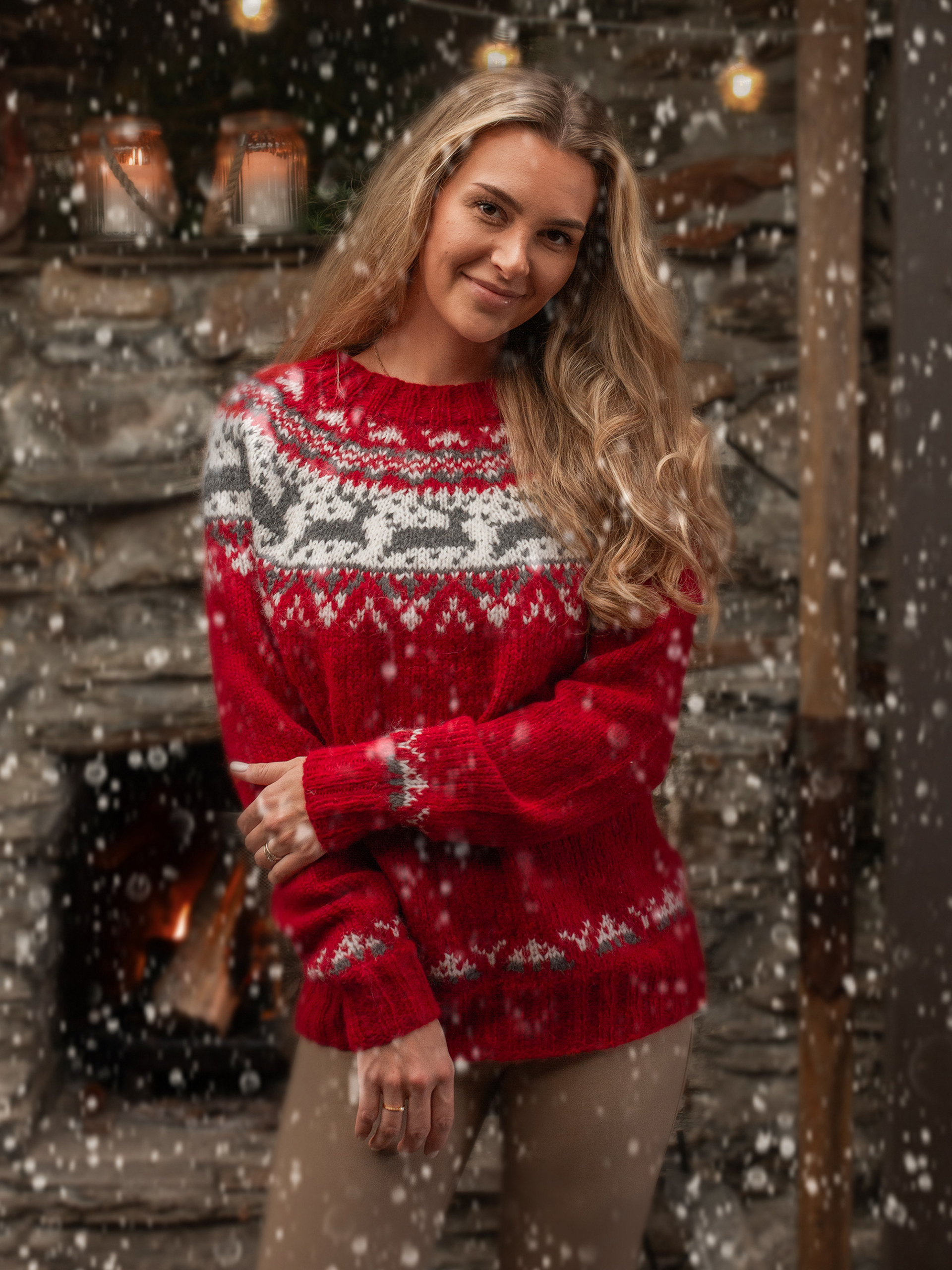 REINDANS dickes Garn Rot