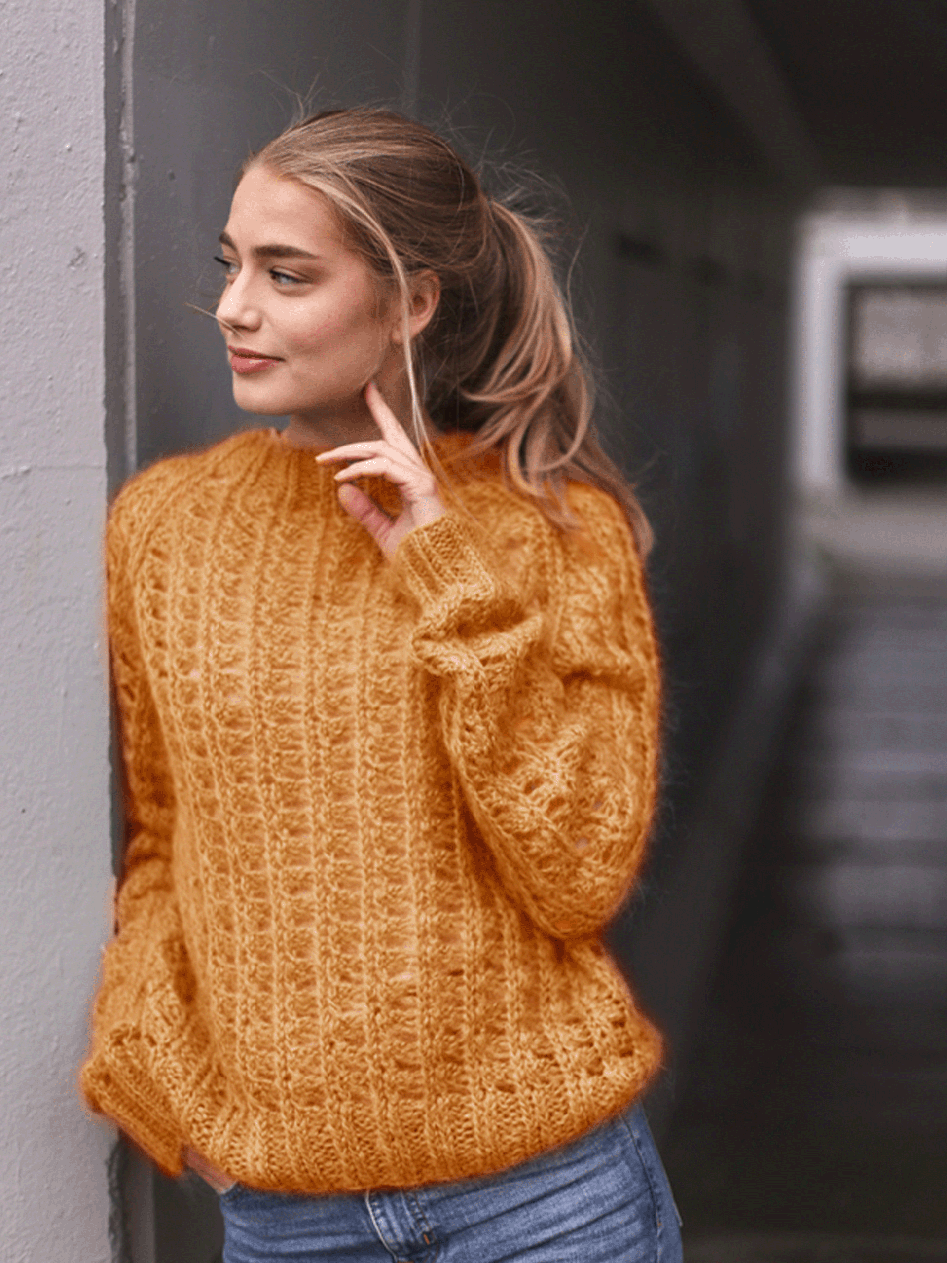 SO HALLY Pullover Safran