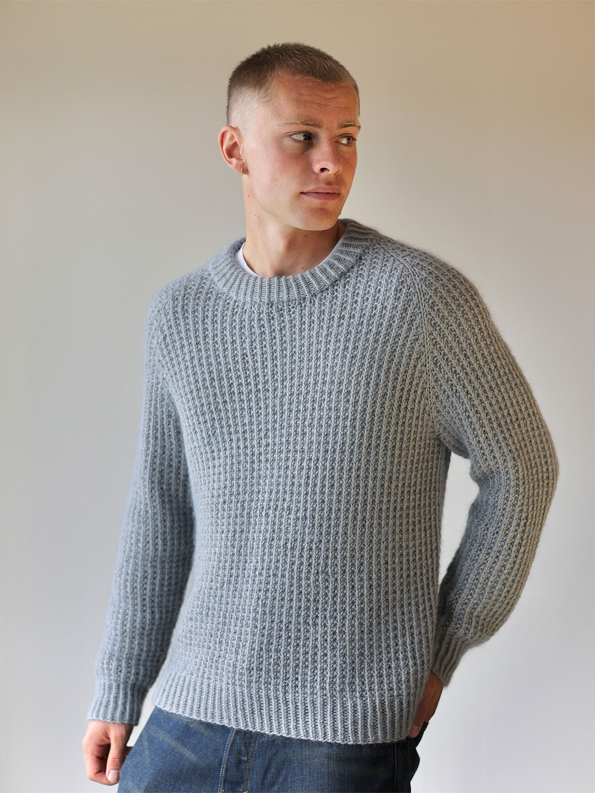 424S-12a SOIE SUPERIOR Herren Pullover