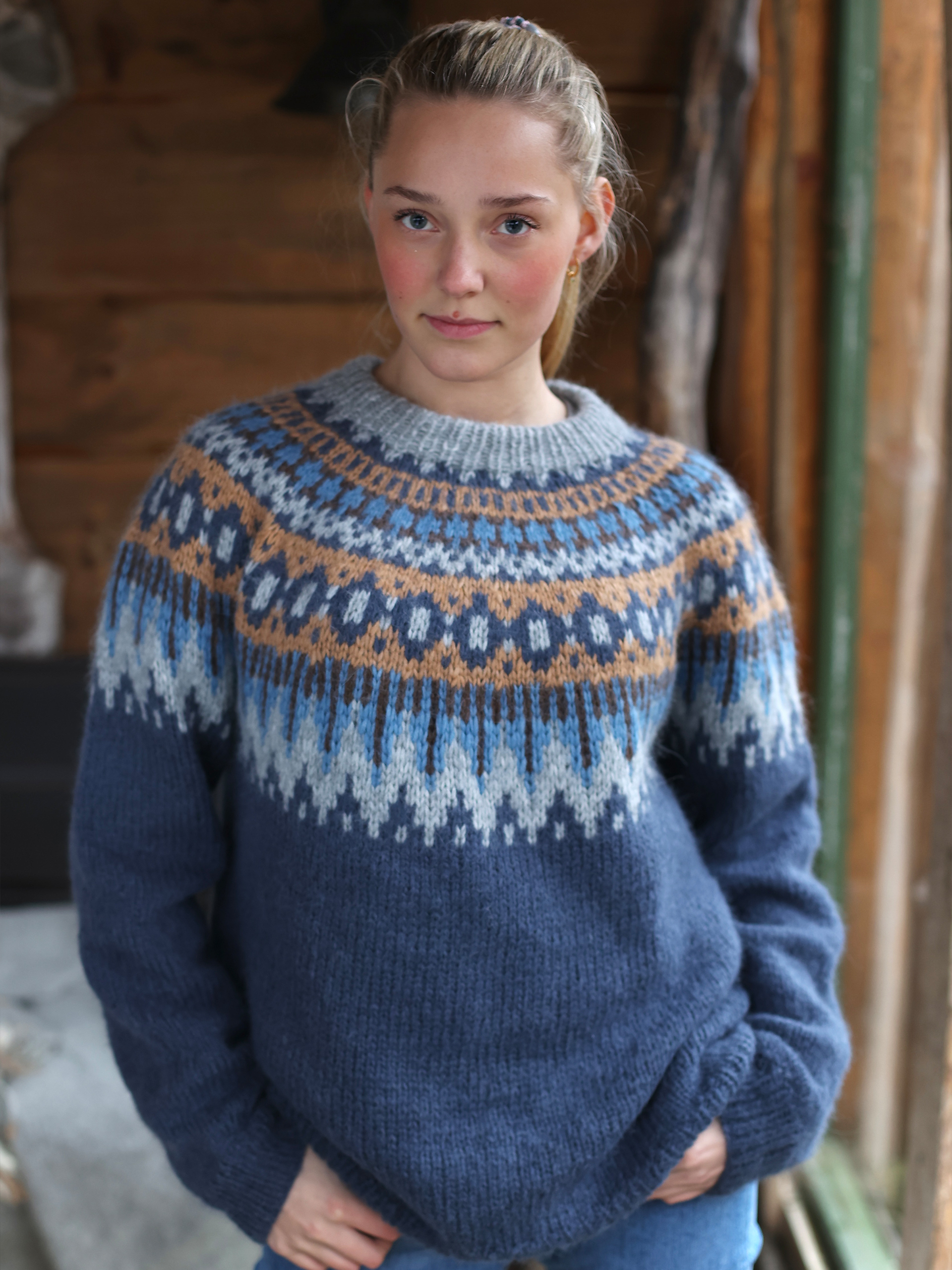 STEEN Pullover graublau