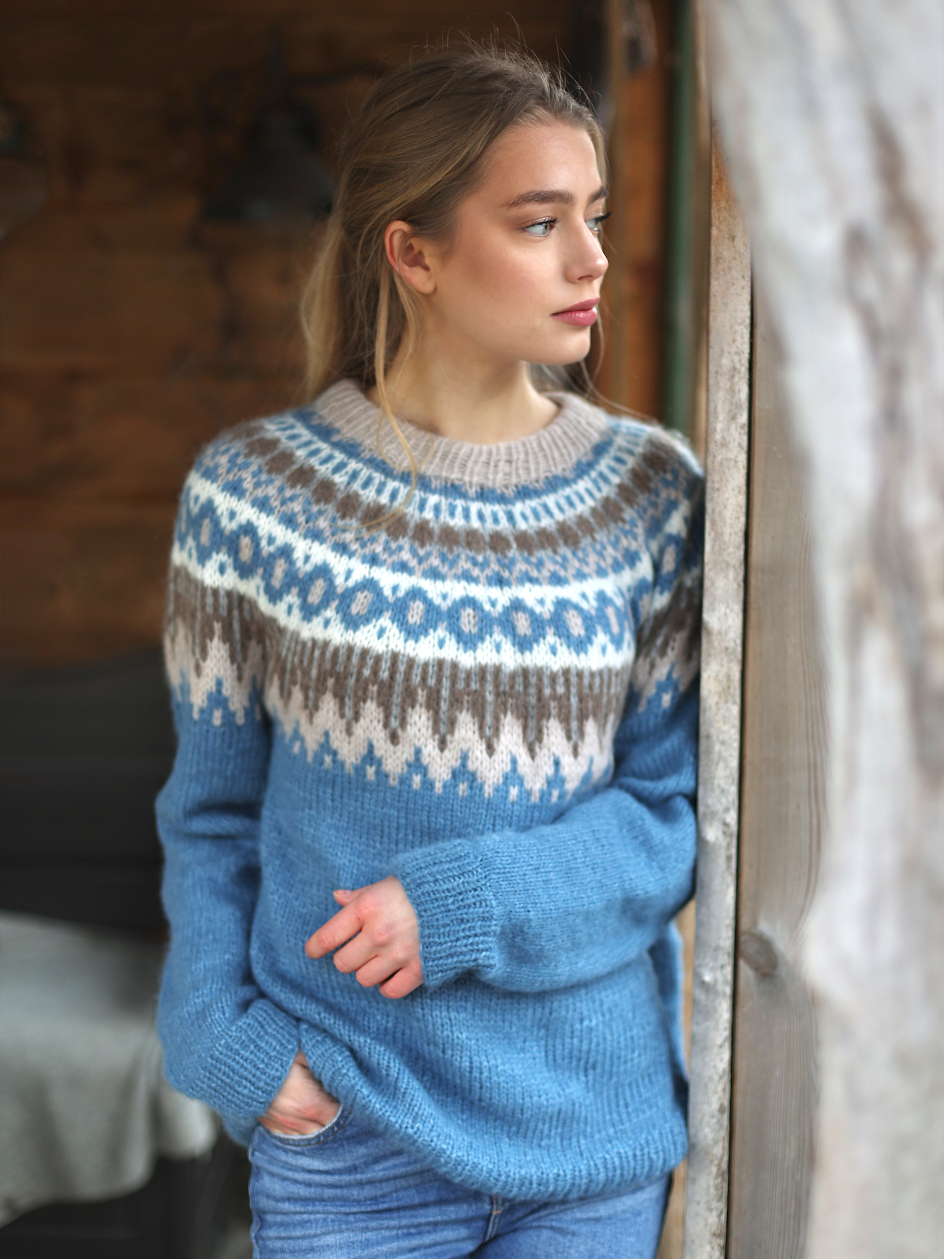 STEEN Pullover hellblau