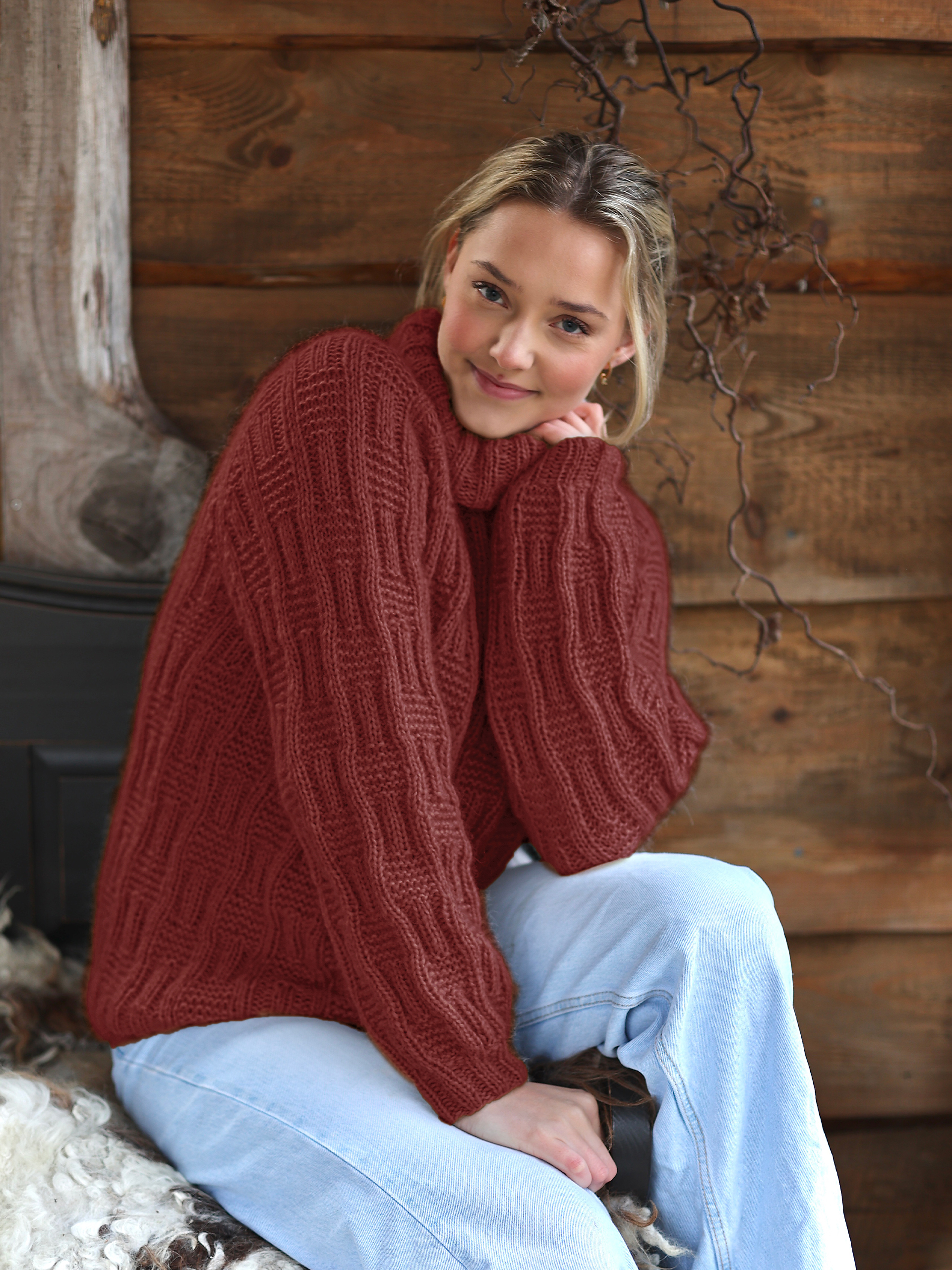 VAGA Pullover Burgund
