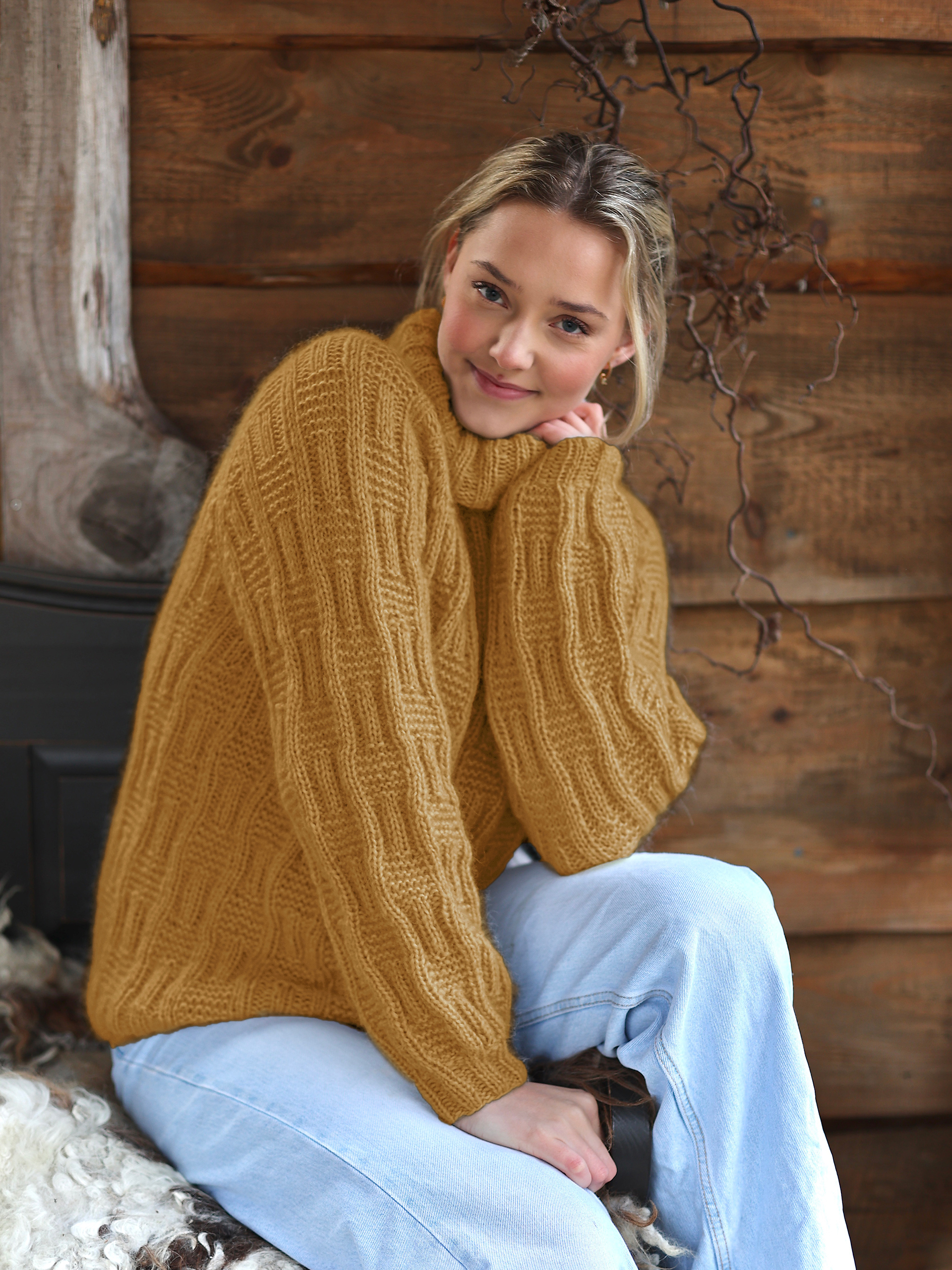 VAGA Pullover ockergelb