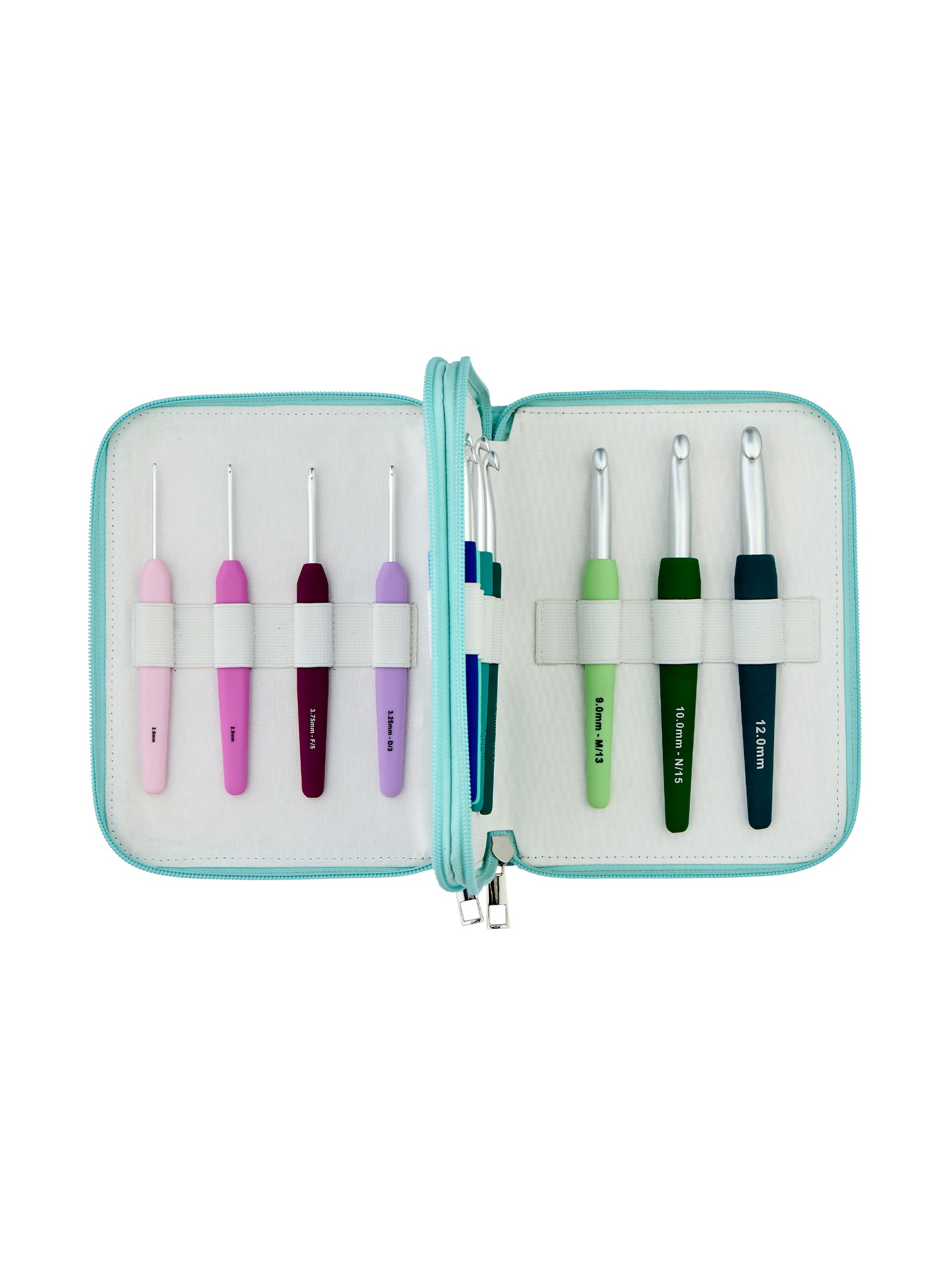 Waves, 2,0–12,0 mm – Großes Set Häkelnadeln mit Soft-Touch-Griff