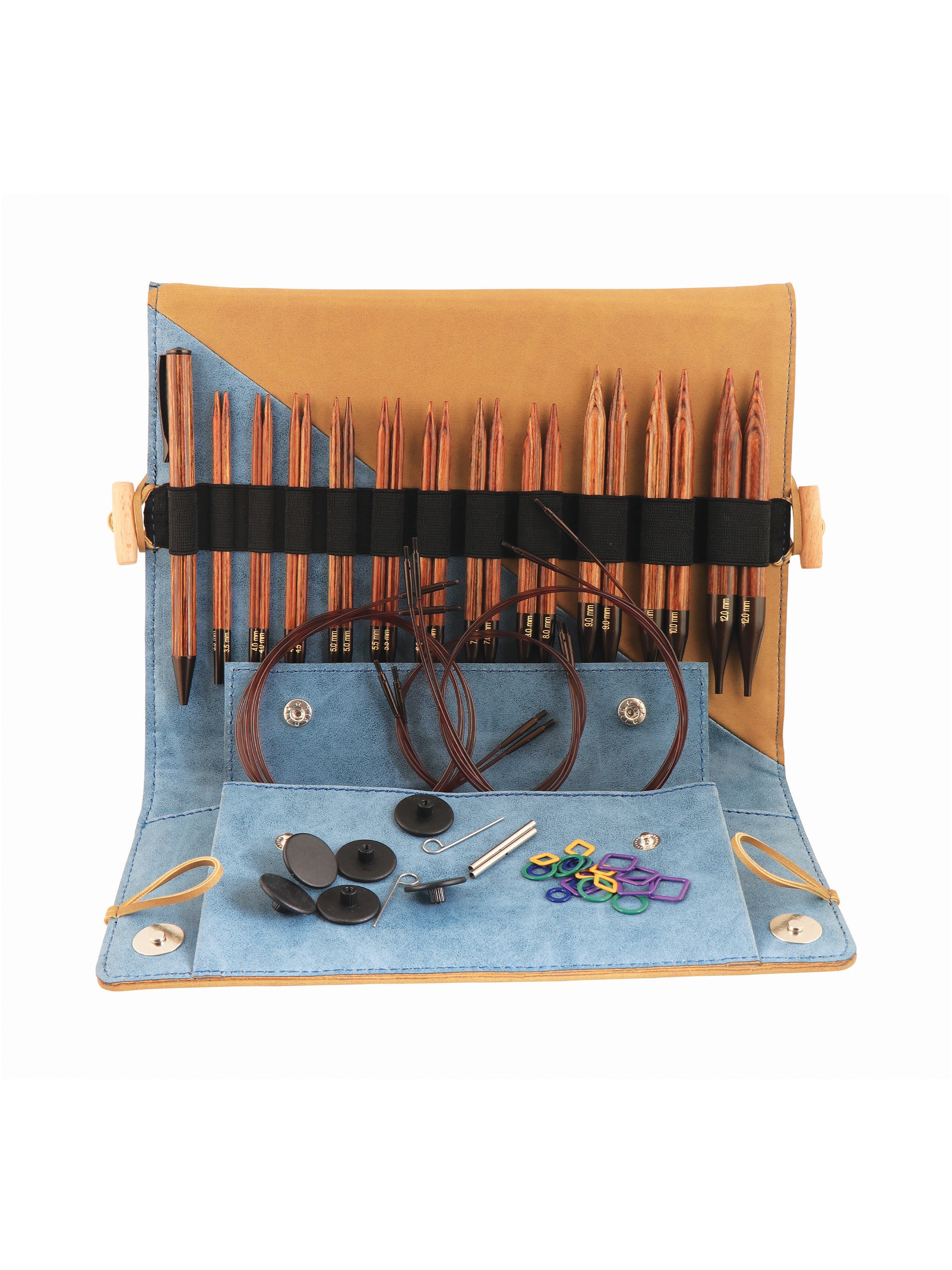 Ginger Blau, 3,5–12,0 mm Deluxe-Set austauschbare Nadeln