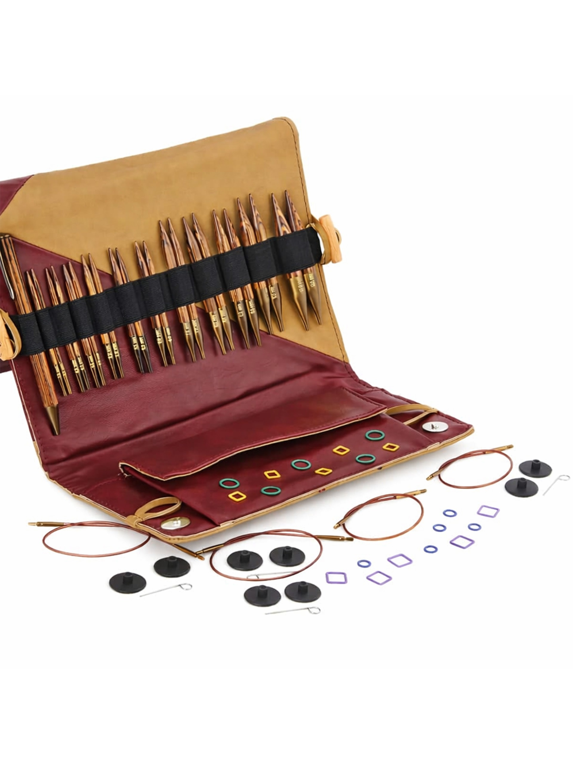 Ginger Rot, 3,5–12,0 mm Deluxe-Set kurze austauschbare Nadeln