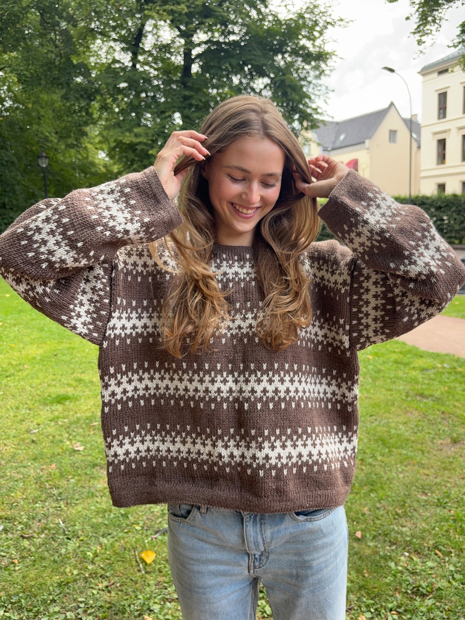 521TS-03b SANDOK Gemusterter Pullover