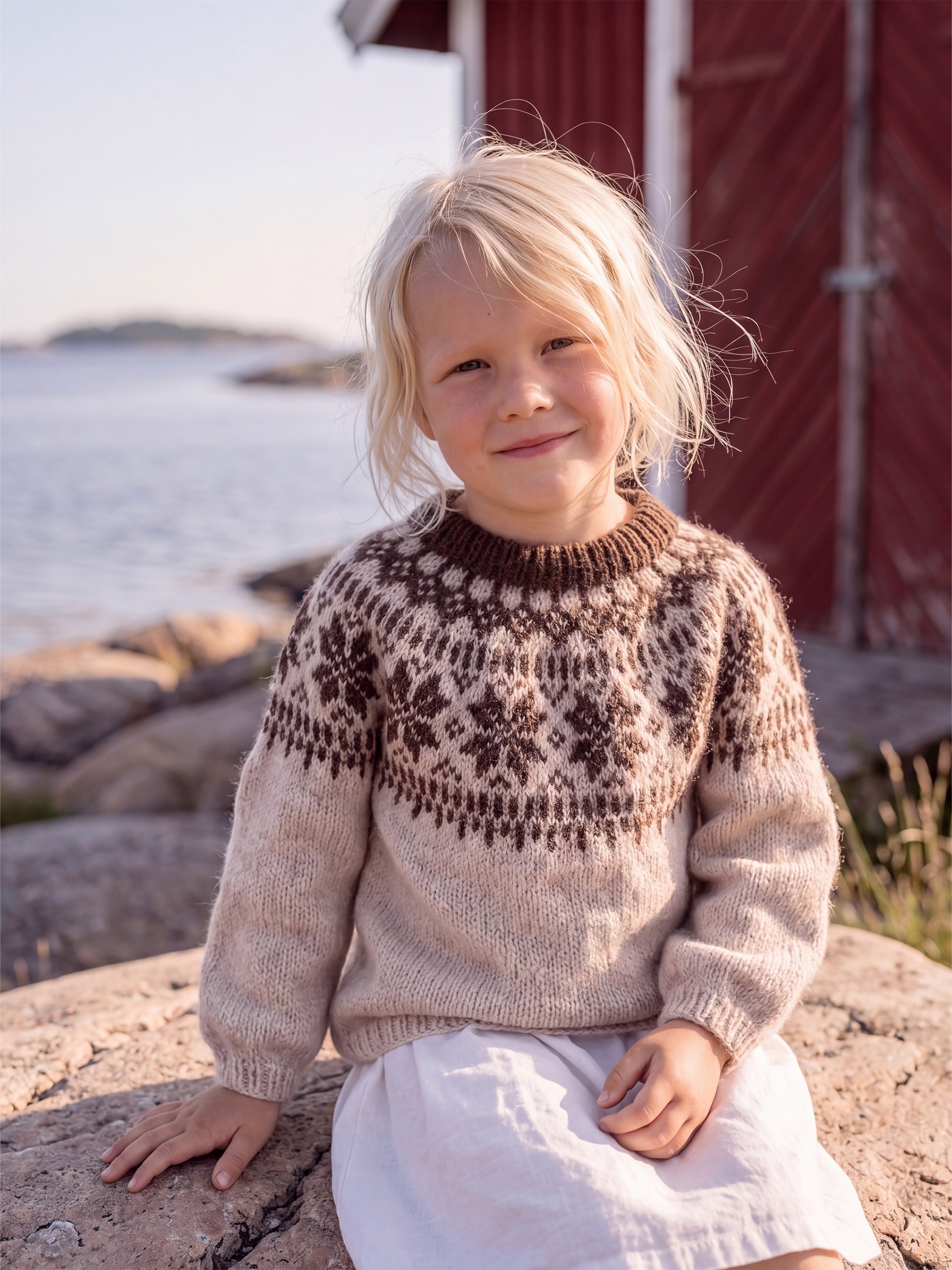 621MS-27c Chunky selbu pullover mini (Dream)