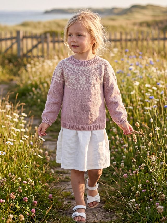 621MS-03j Chunky selbu pullover mini