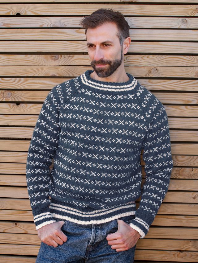 HUSAVIK Islender Herren Graublau (Woolevo)