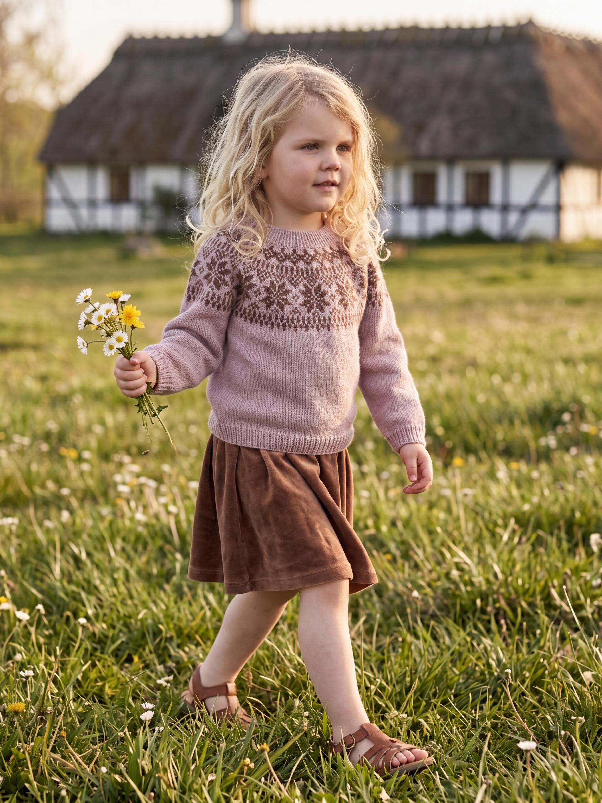621MS-03b Chunky selbu pullover mini (Merinor)